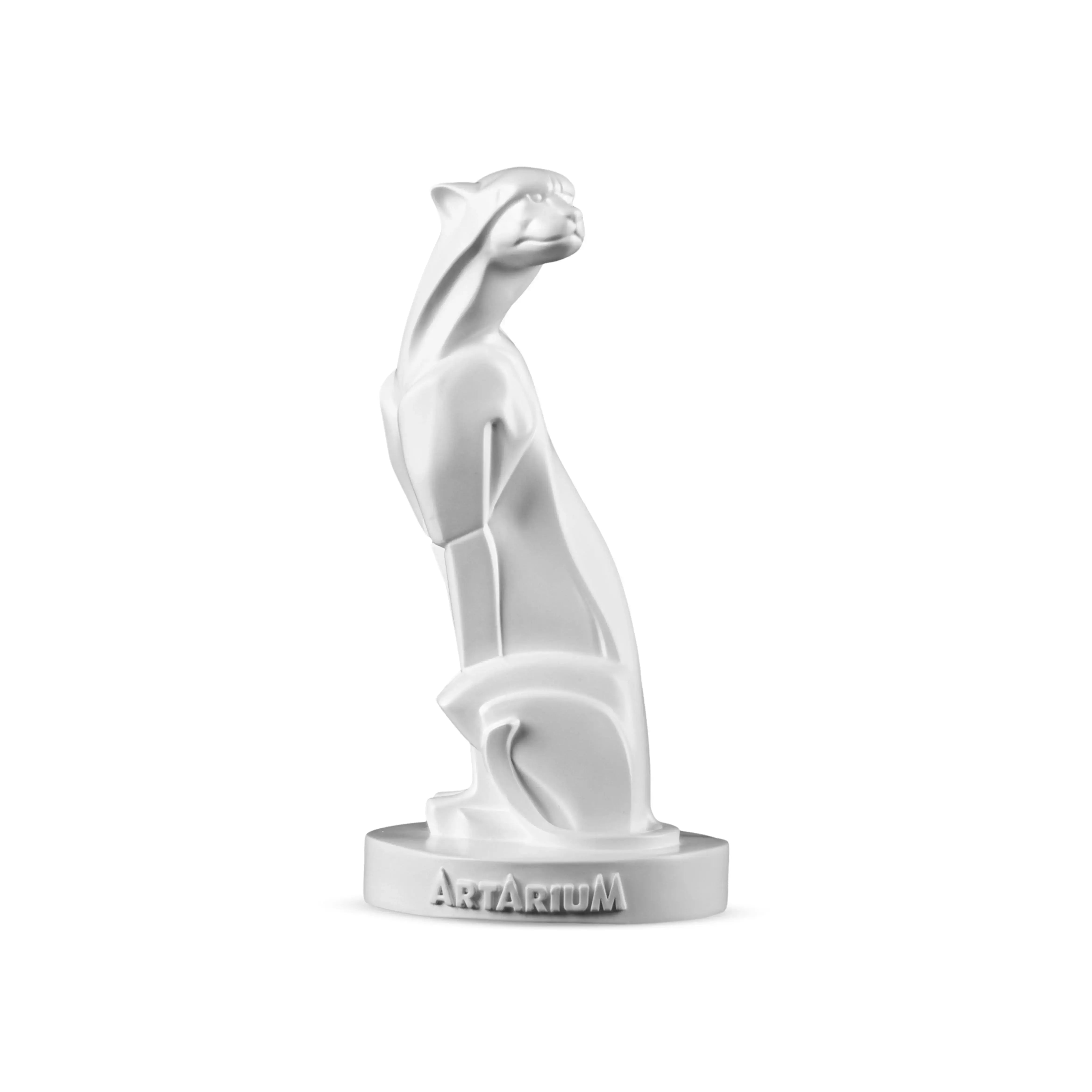 Abstract Art Sitting Panther Figurine